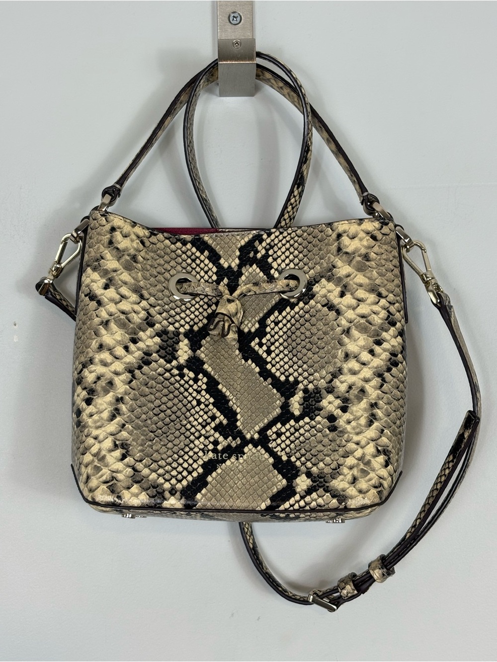KATE‎ SPADE snakeskin crossbody bucket bag